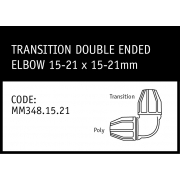 Marley Philmac Transition Double Ended Elbow 15-21 x 15-21mm - MM348.15.21
